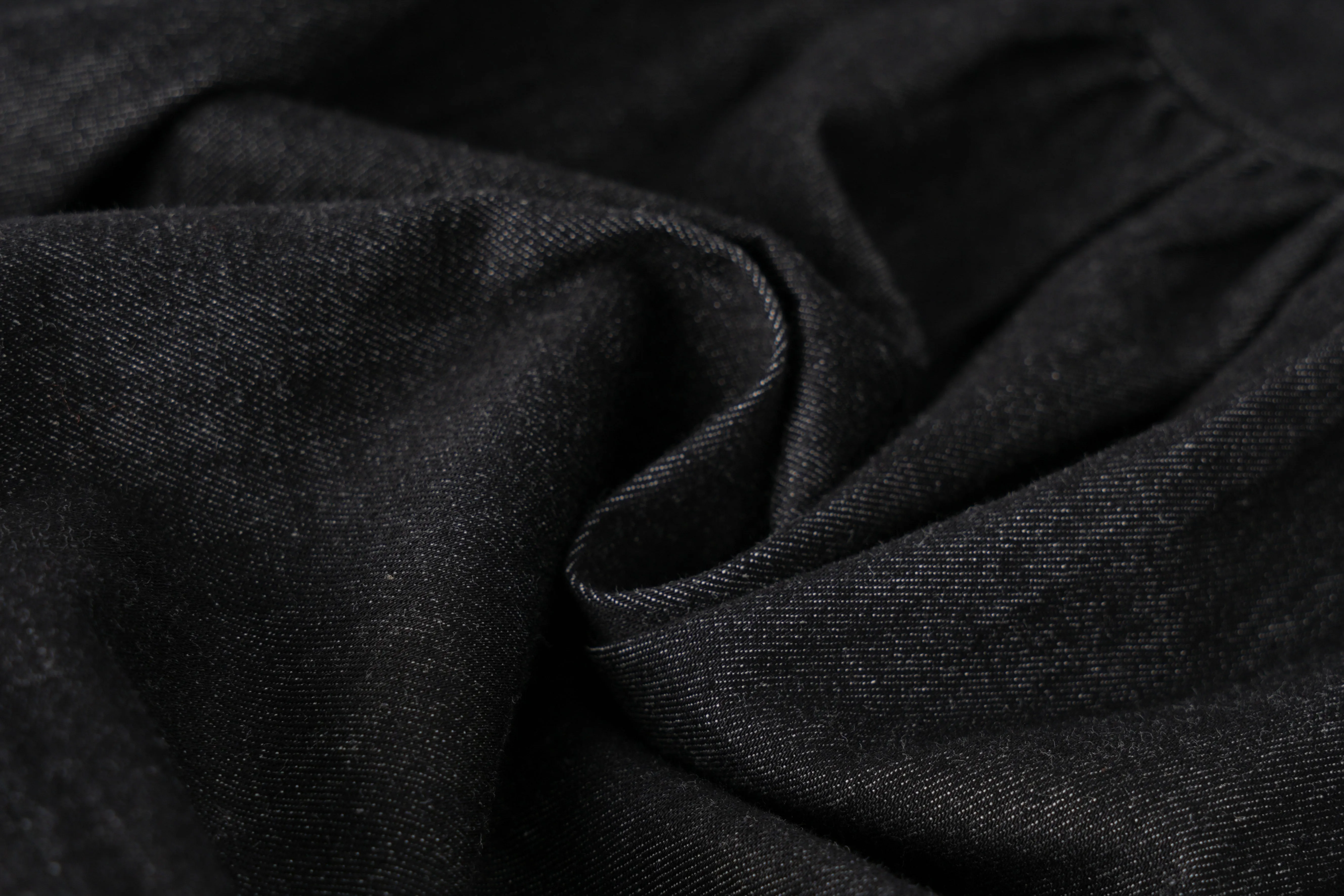 2 tier skirt with tie - black denim