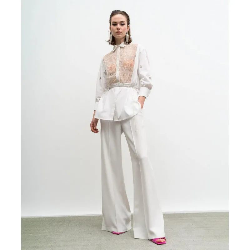 Access White Half Glitter Shirt