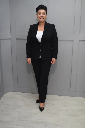 Avalon Black Blazer Jacket With Buttons - Dolores 304
