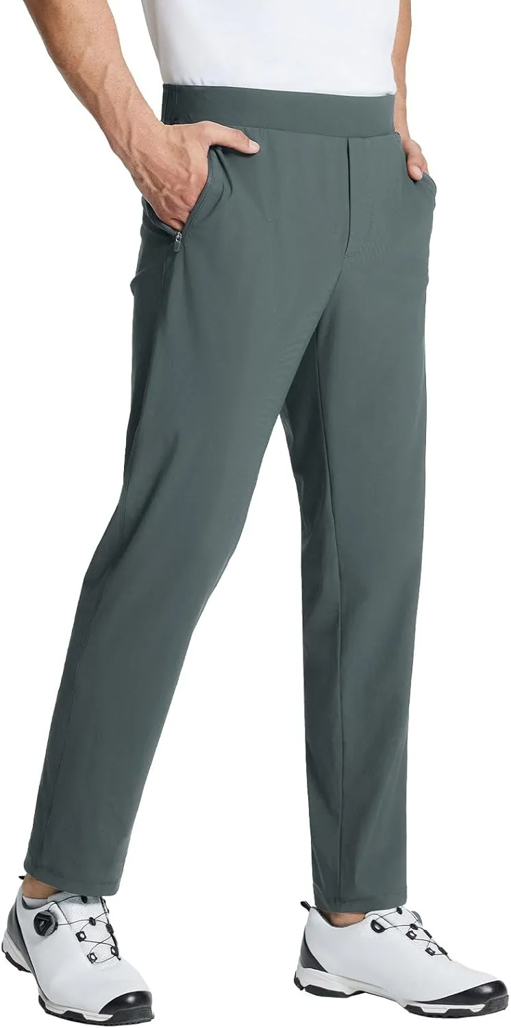 BALEAF Men's Golf Pants Stretch Relaxed Fit 30" Sweatpants with Zipper Pockets Work Casual Athletic