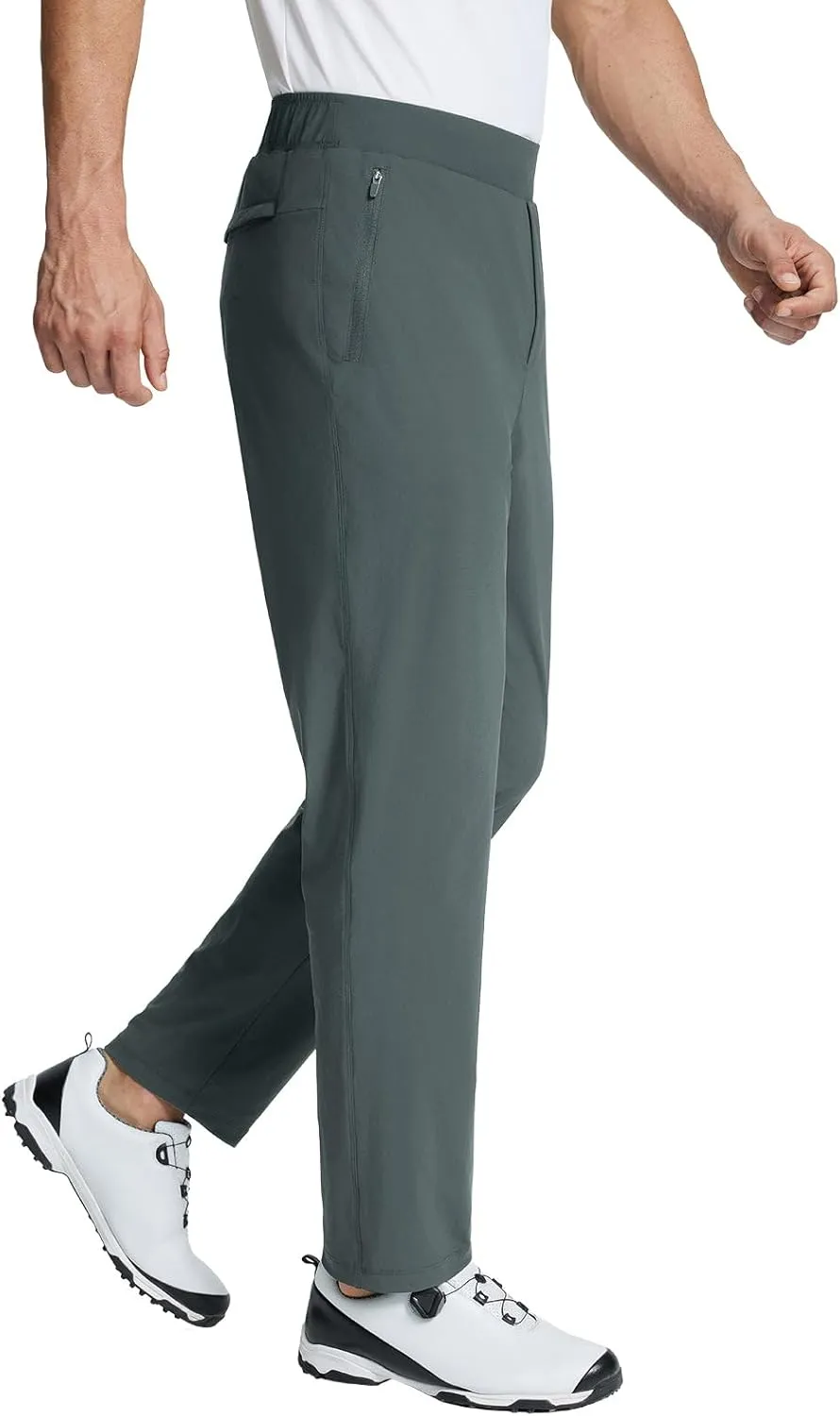 BALEAF Men's Golf Pants Stretch Relaxed Fit 30" Sweatpants with Zipper Pockets Work Casual Athletic