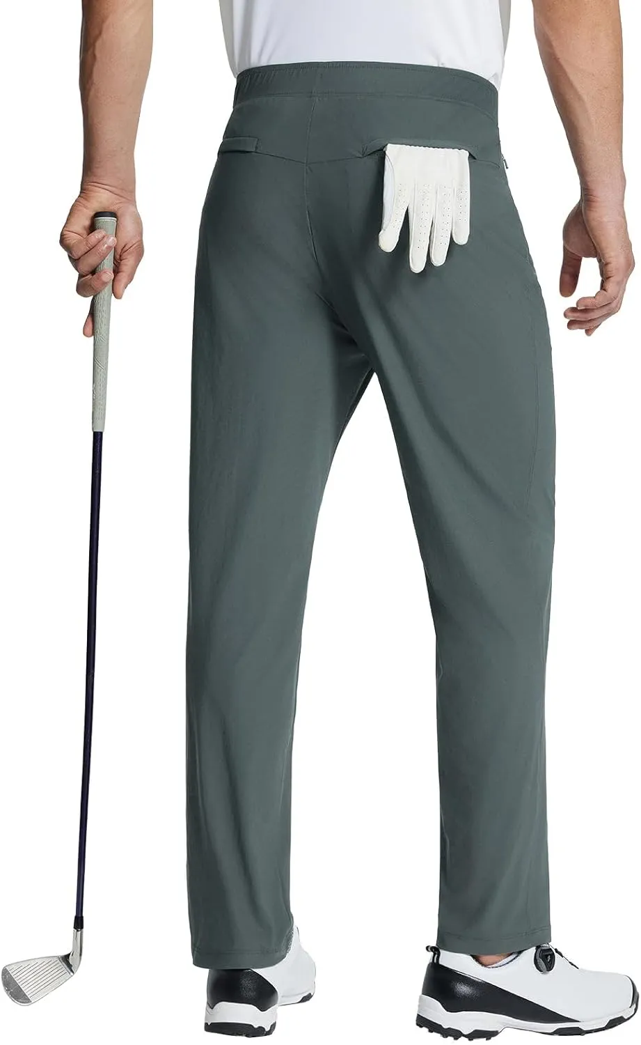 BALEAF Men's Golf Pants Stretch Relaxed Fit 30" Sweatpants with Zipper Pockets Work Casual Athletic