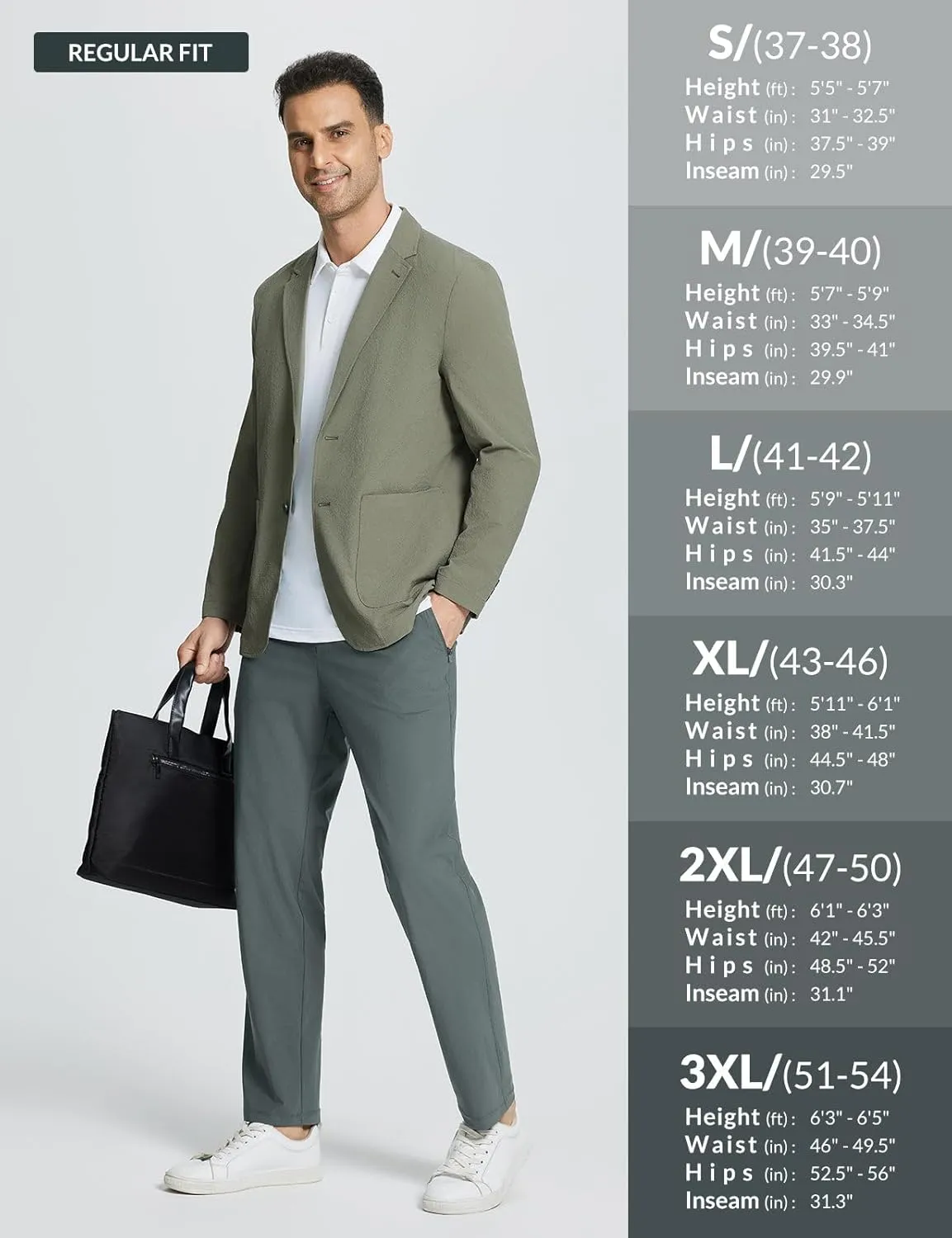 BALEAF Men's Golf Pants Stretch Relaxed Fit 30" Sweatpants with Zipper Pockets Work Casual Athletic