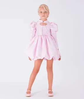 Balloon Sleeve Fluffy Dress