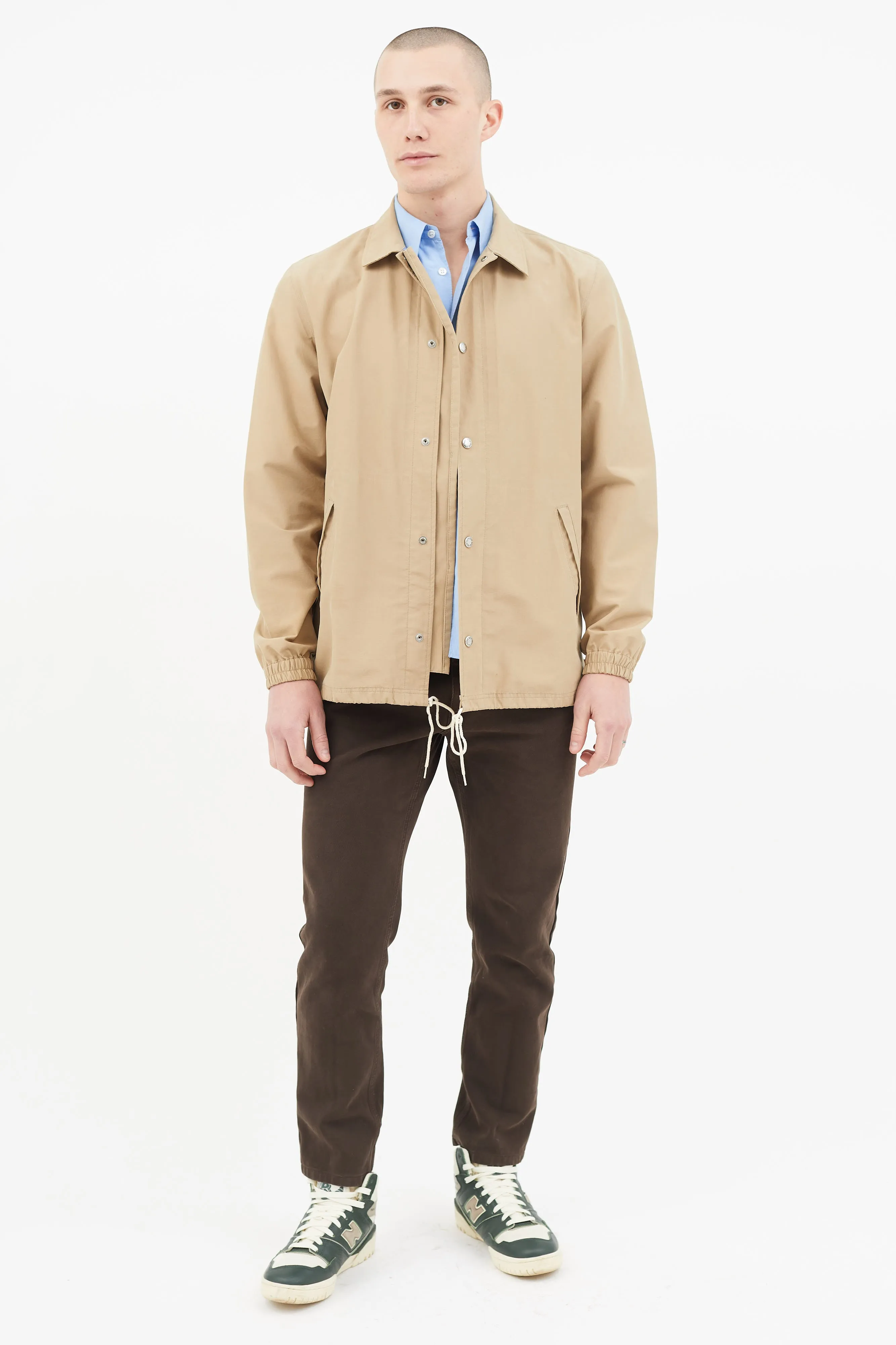 Beige Waterproof Coach Jacket