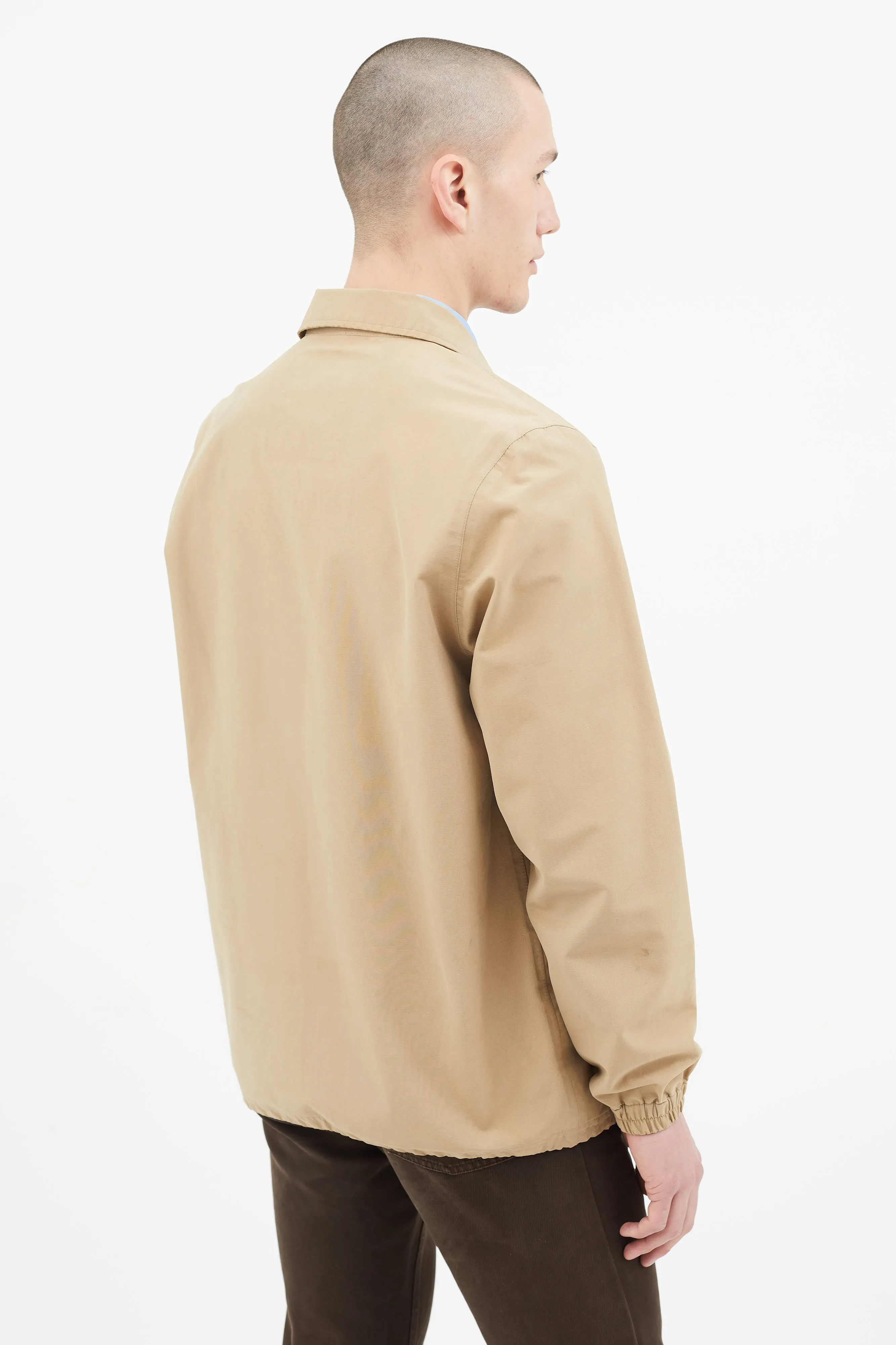 Beige Waterproof Coach Jacket