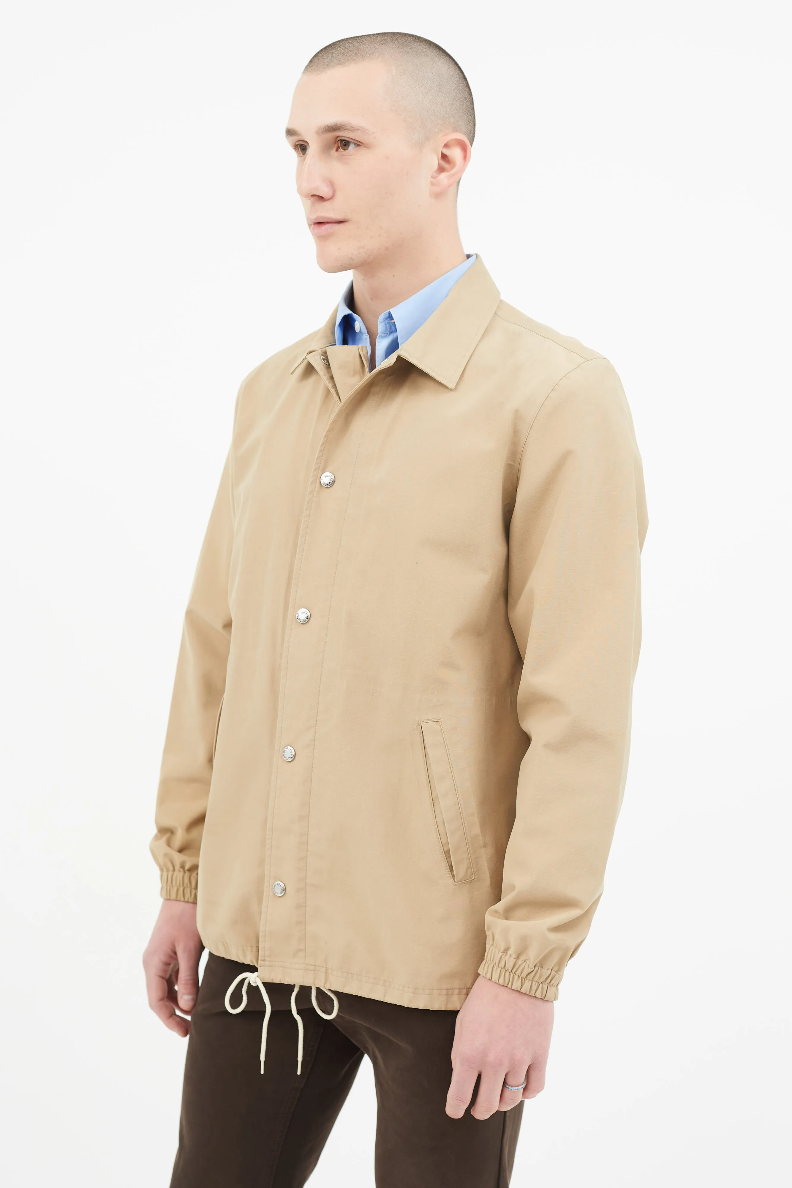 Beige Waterproof Coach Jacket