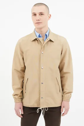 Beige Waterproof Coach Jacket
