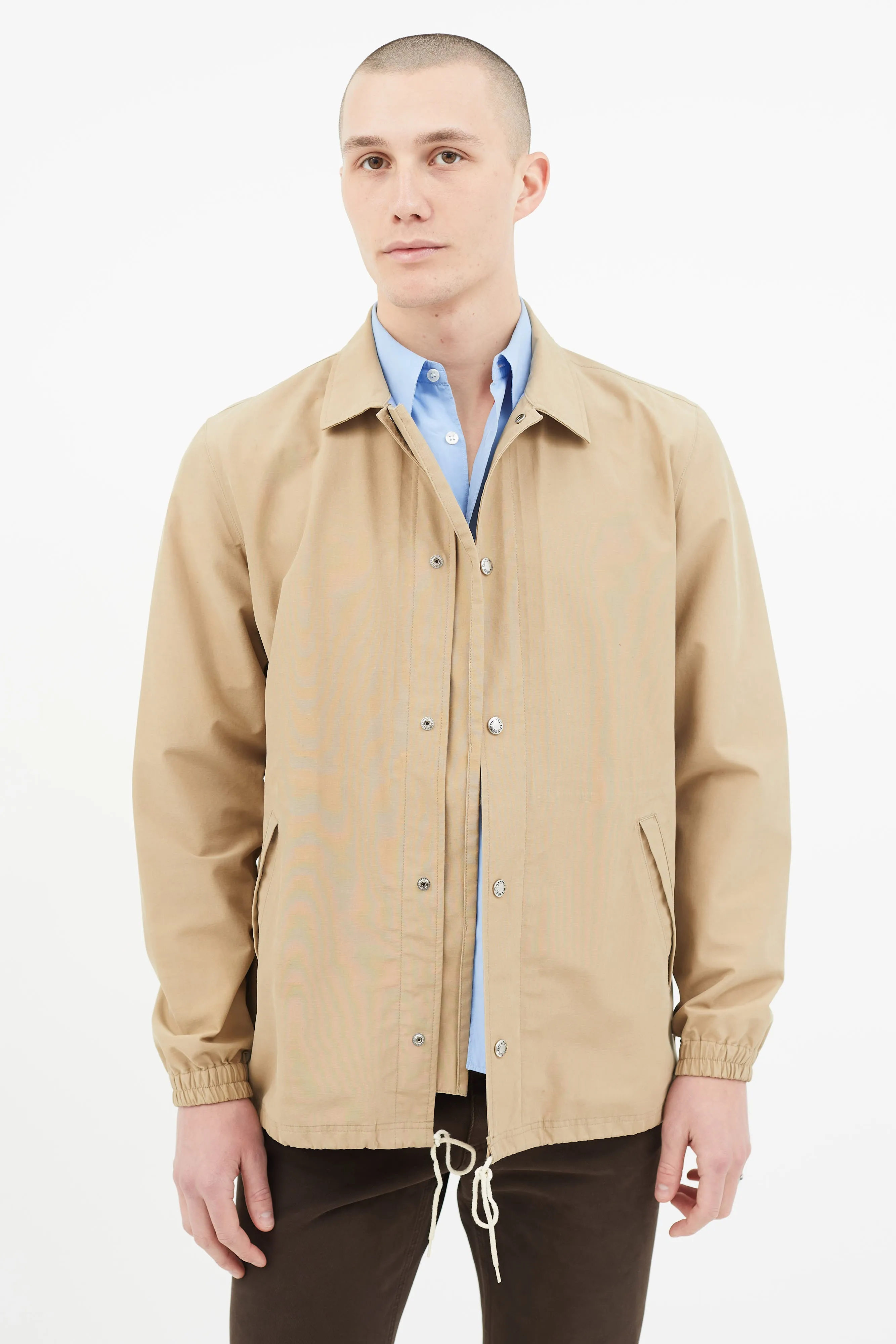 Beige Waterproof Coach Jacket