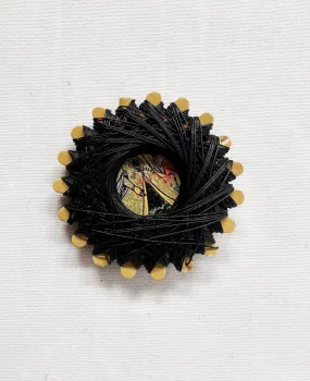 Black Sajou Waxed Linen Button Thread 20 meters