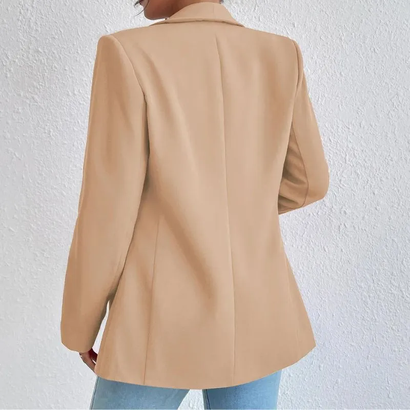 Blazer Feminino Alfaiataria Casual Longo