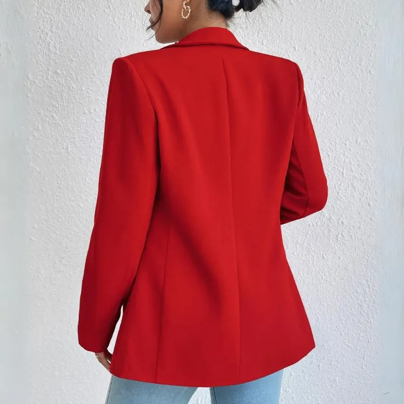 Blazer Feminino Alfaiataria Casual Longo