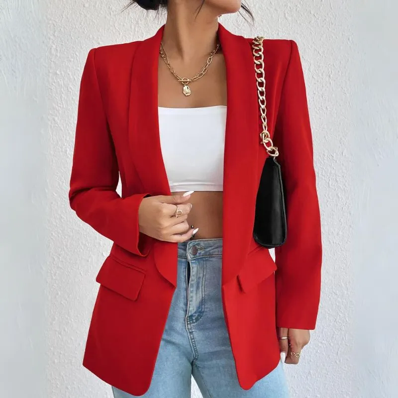 Blazer Feminino Alfaiataria Casual Longo