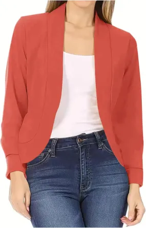 Casual Blazer for Women Trendy Business Suit Jackets Lightweight Open Front Cardigan Office Work Outerwear