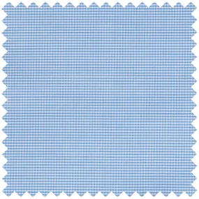 Fine Micro Check Soyella in Sky Blue