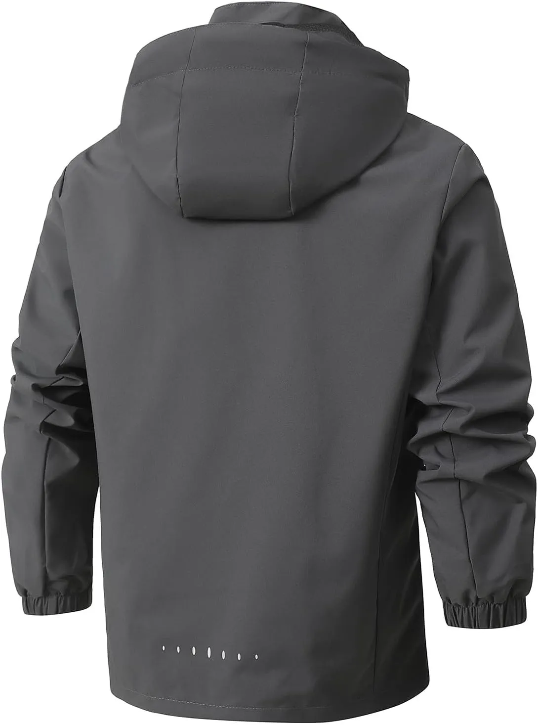 Finelylove Mens Lightweight Rain Jacket Breathable Soft Shell Jacket Waterproof Hooded Windbreaker Raincoat for Hiking