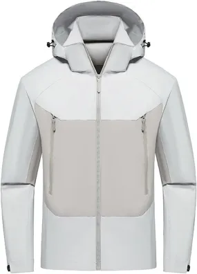 Finelylove Mens Rain Jacket Waterproof Snowboarding Softshell Windbreaker Hooded Ski Snow Coat Warm Fall Winter Coats