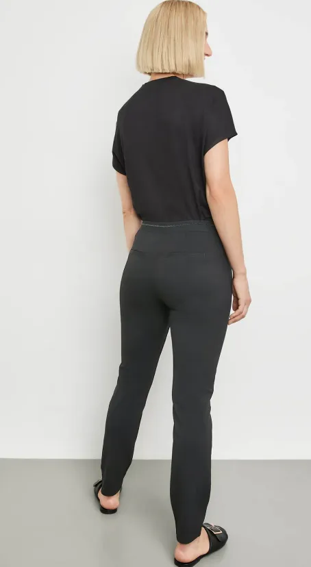 GERRY WEBER<BR>
Straight Fit Trousers<BR>
Black/Navy<BR>