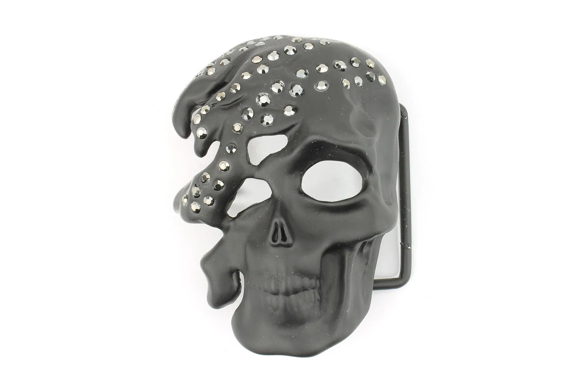 Half Skull Crystal Buckle 40mm