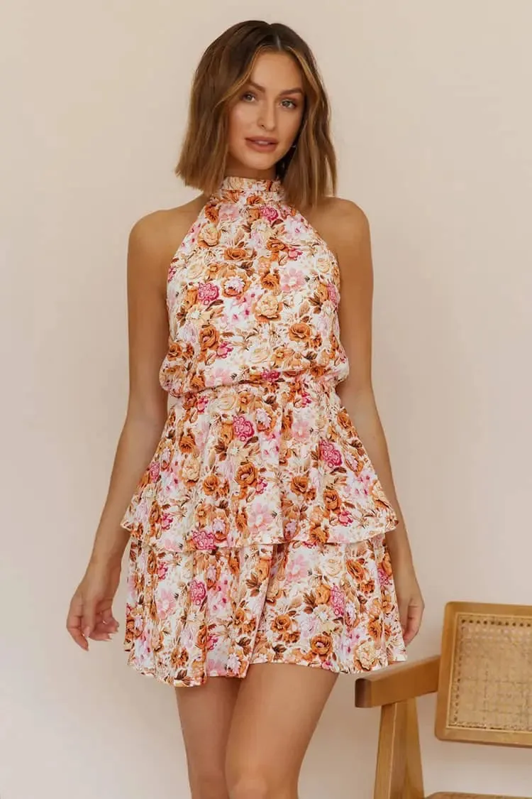 Halter Floral Dress