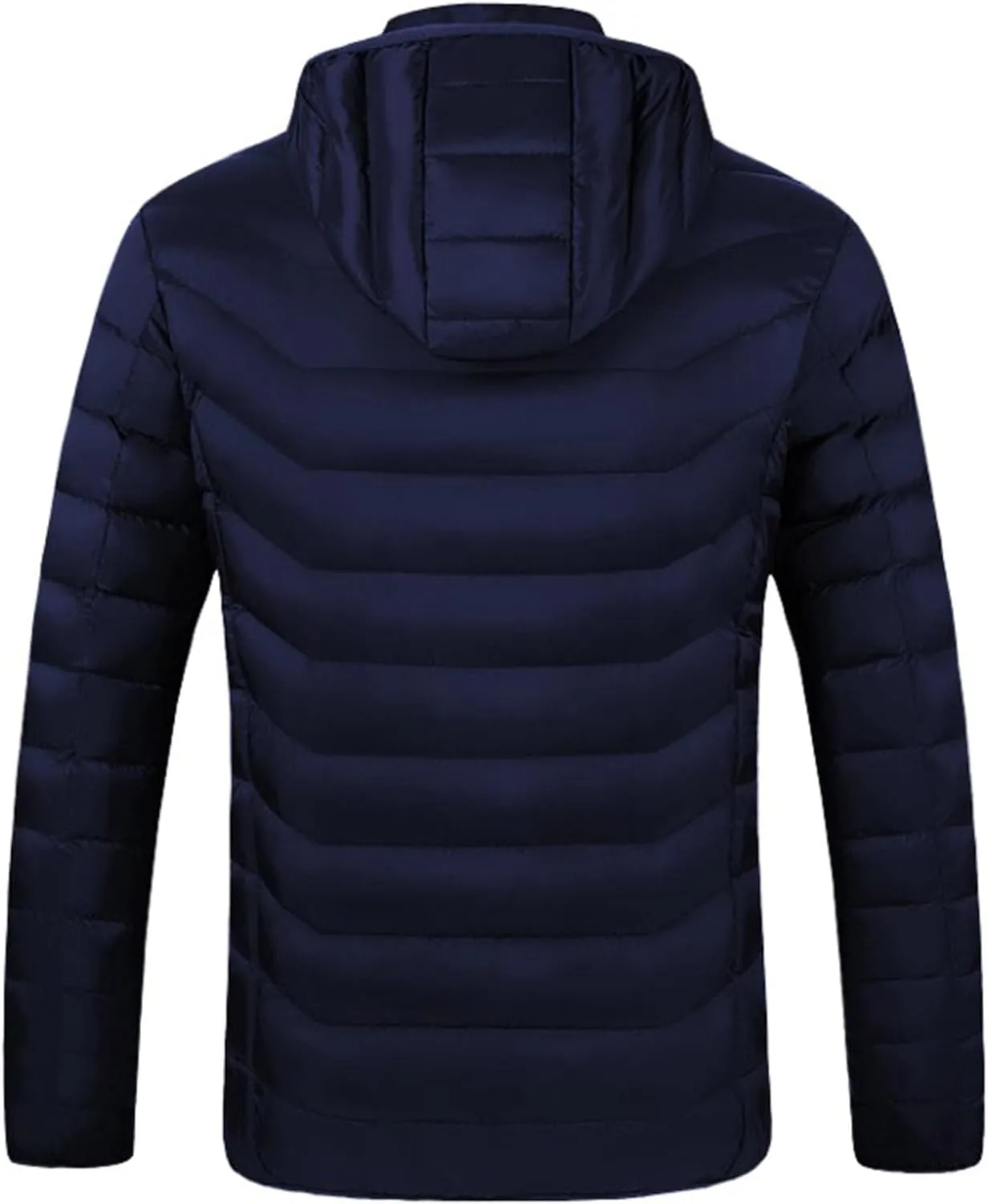 Heated Coat for Men - USB Rechargeable 21 Zone Heated Winter Jacket with Removable Hood
