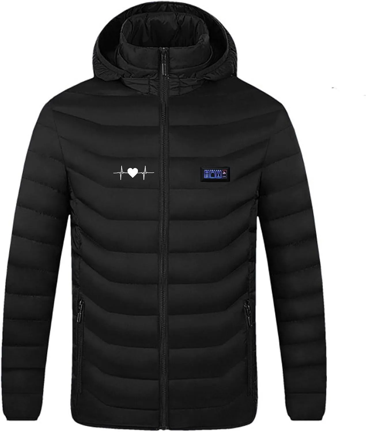 Heated Coat for Men - USB Rechargeable 21 Zone Heated Winter Jacket with Removable Hood