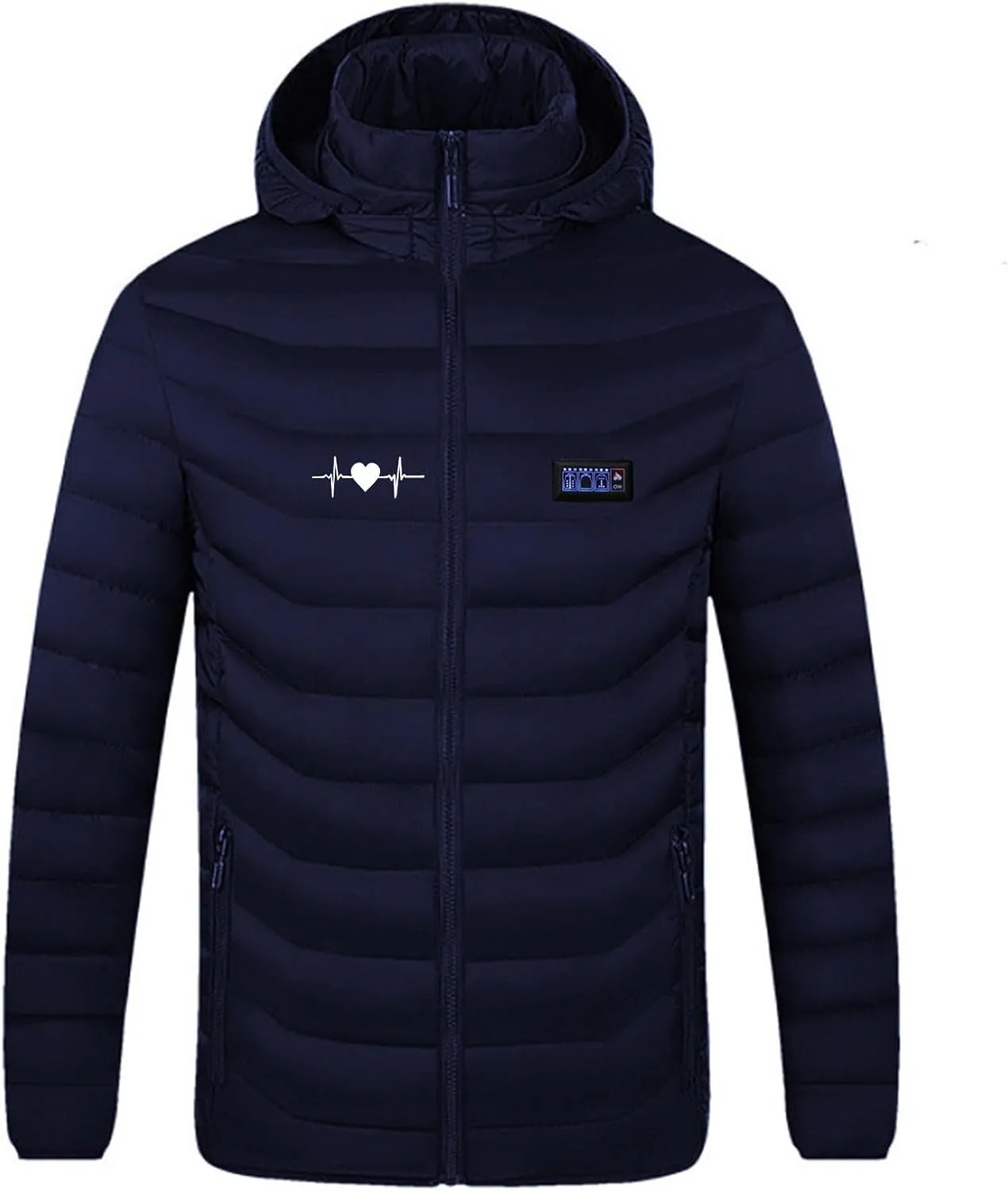 Heated Coat for Men - USB Rechargeable 21 Zone Heated Winter Jacket with Removable Hood