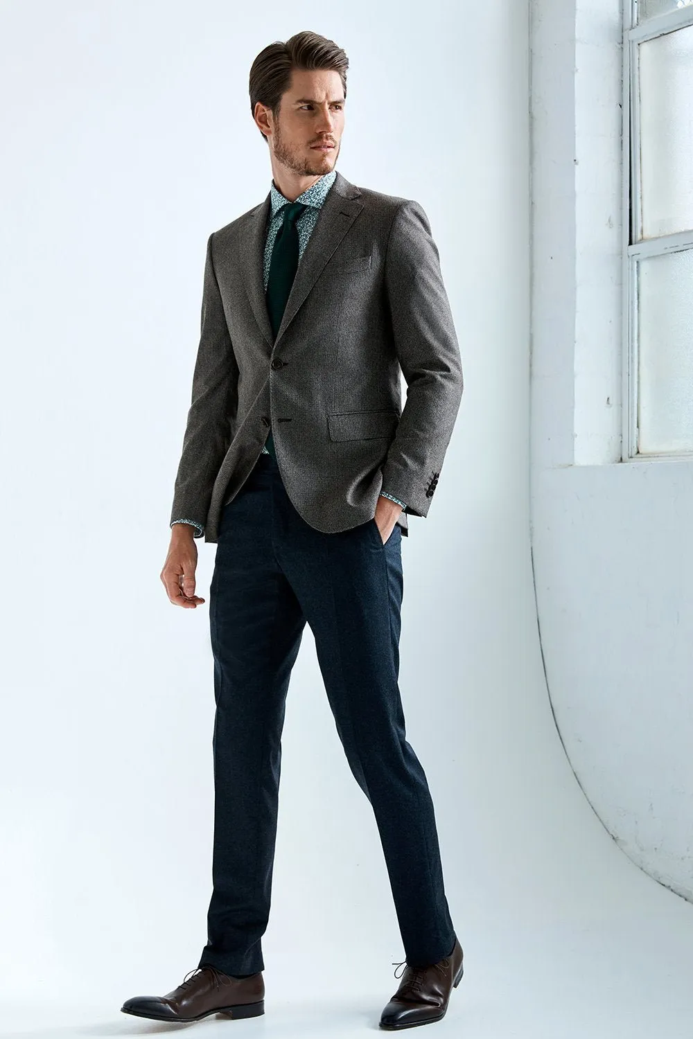 HENRY SARTORIAL Wool Trousers NAVY