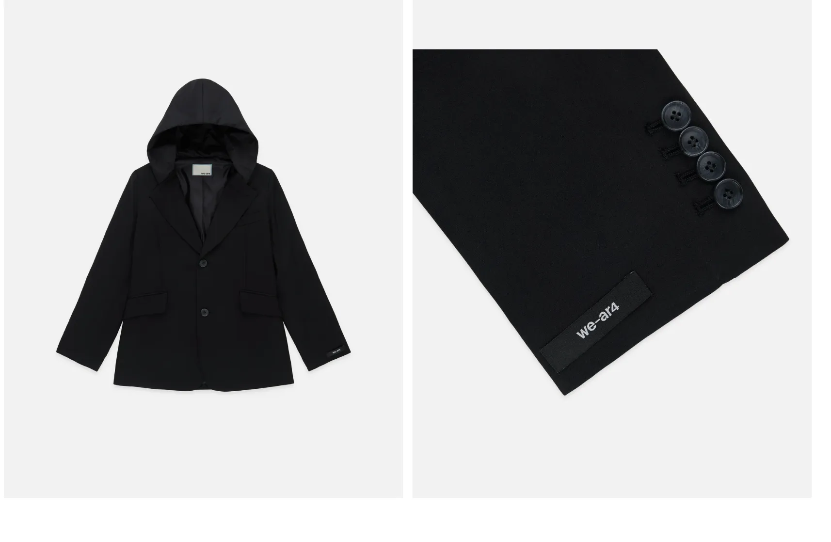Hooded Blazer - Black