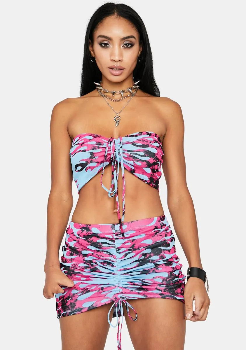 Hottie in Flames Skirt Set