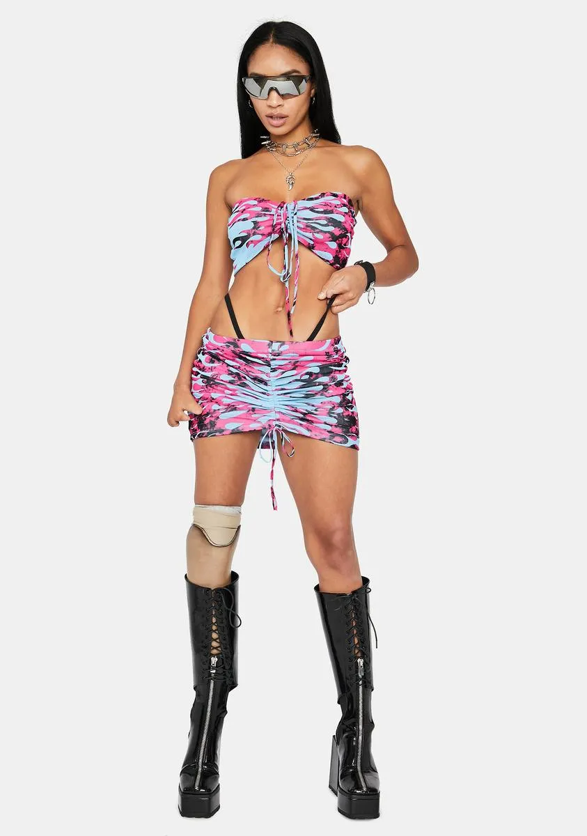 Hottie in Flames Skirt Set