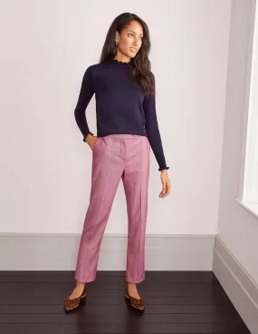 Kennford Tweed Trousers-Pink Herringbone