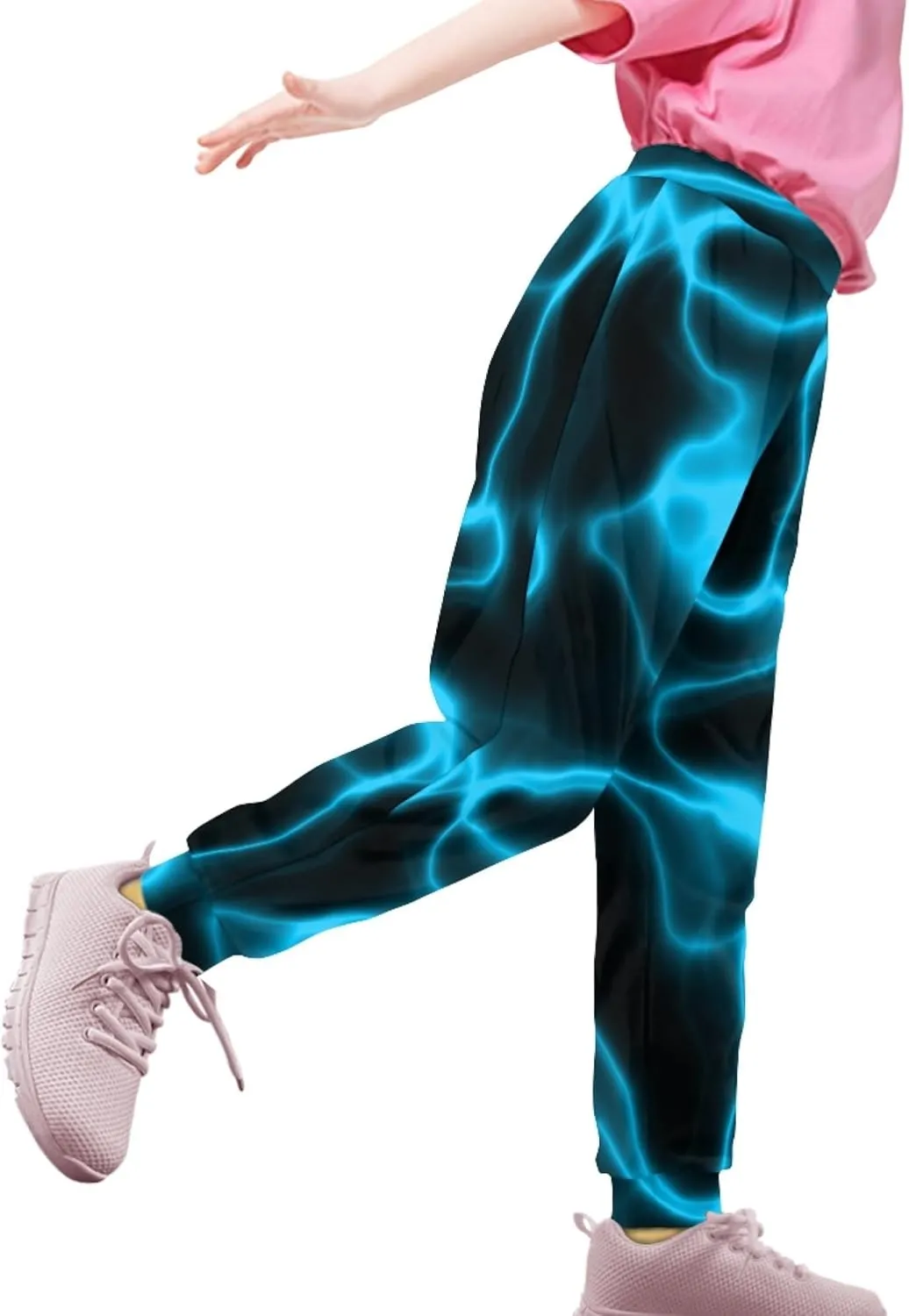 Kids Jogger Baggy Harem Sweatpants Tie Dye Athletic Joggers Yoga Trousers Beach Pants for Girls Boys 4-15 Years