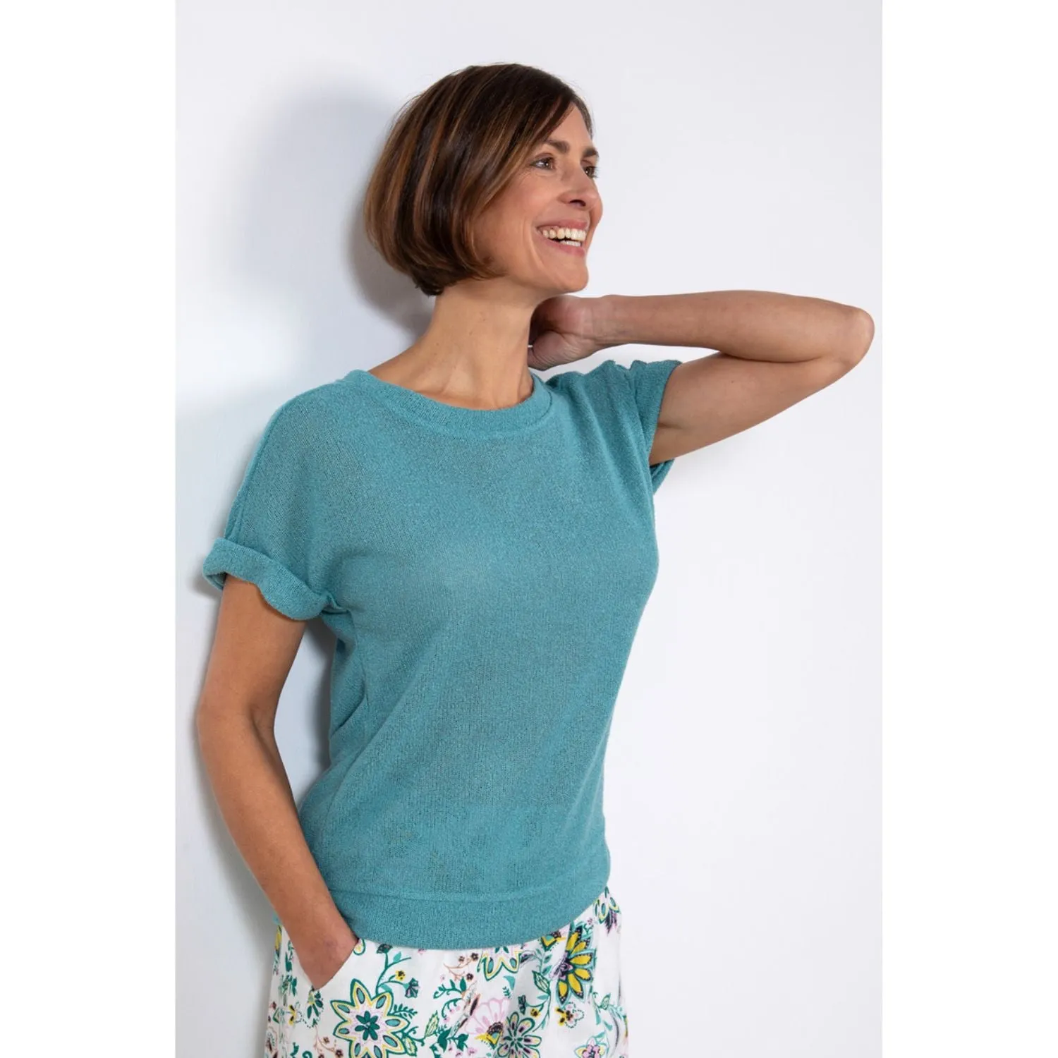 Lily & Me 10 Ocean Blue Celandine Plain Top