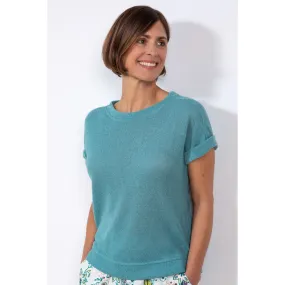 Lily & Me 10 Ocean Blue Celandine Plain Top