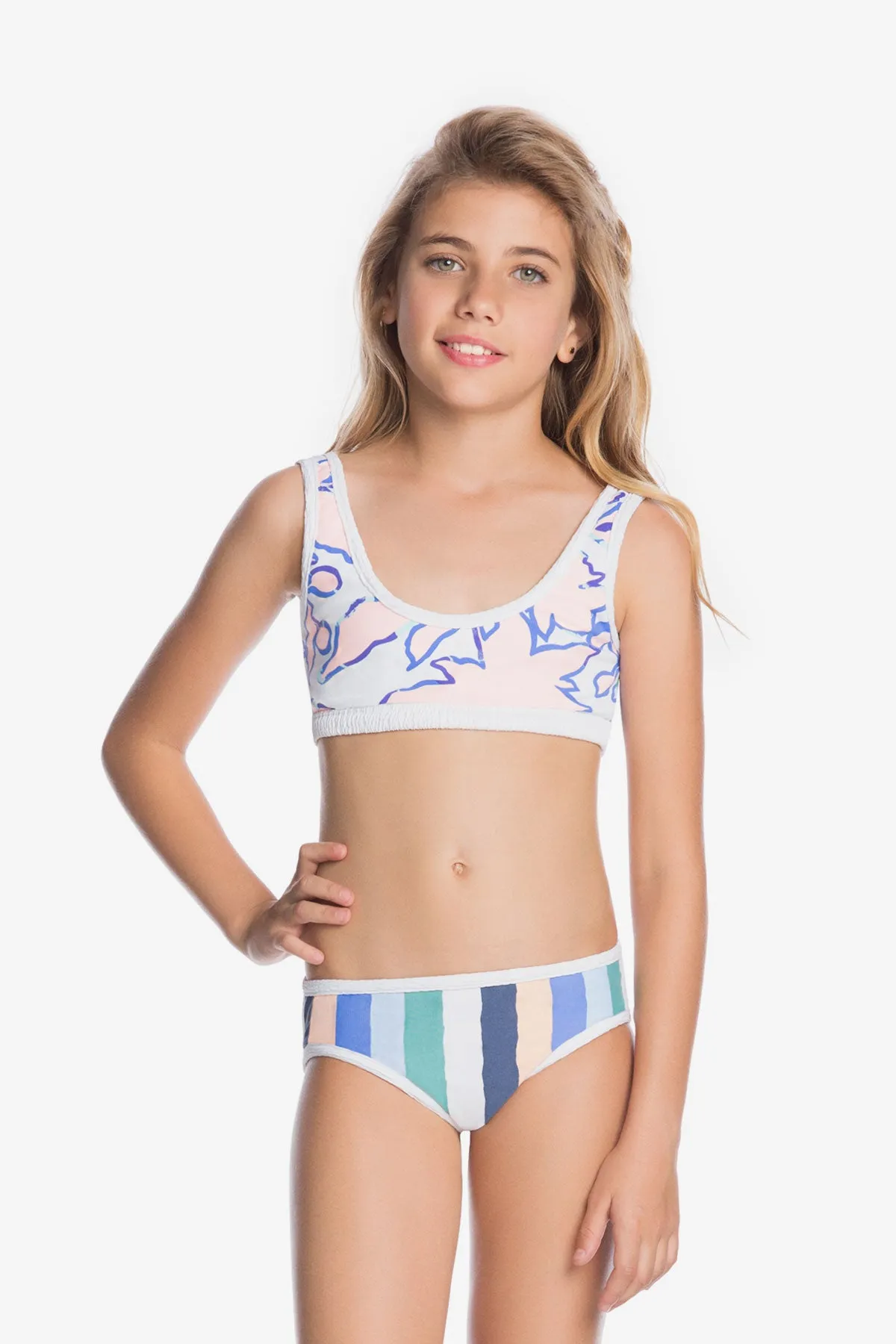 Maaji Cielo Branco Reversible Girls Swim (Size 4 left)