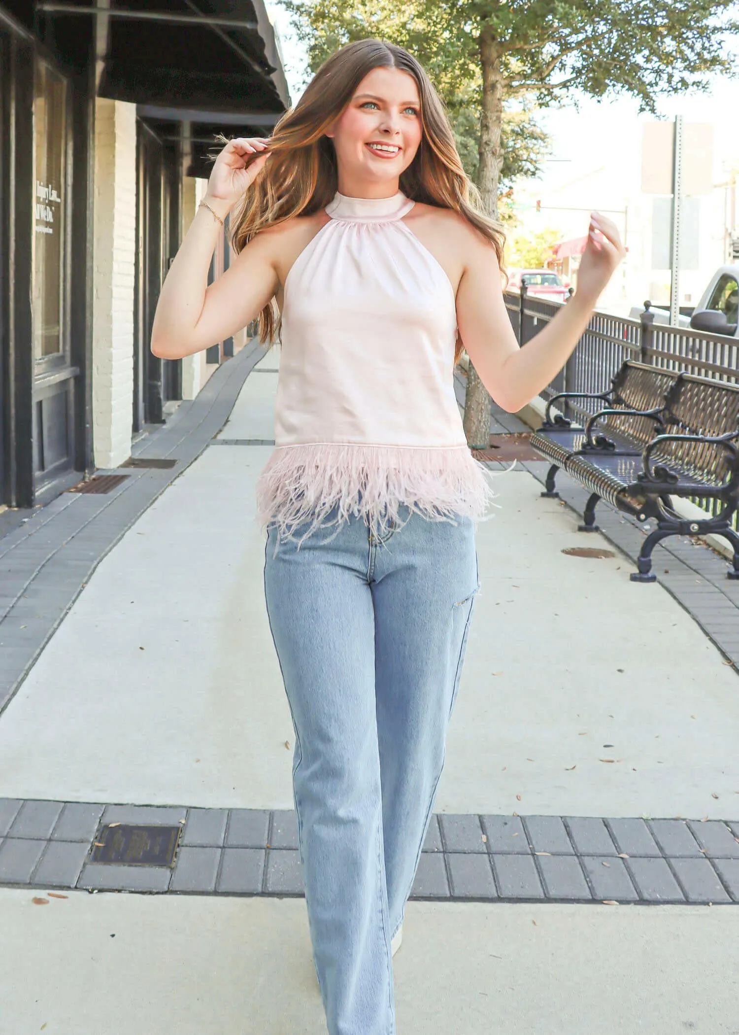 Make You Mine Halter Top - Pastel Pink