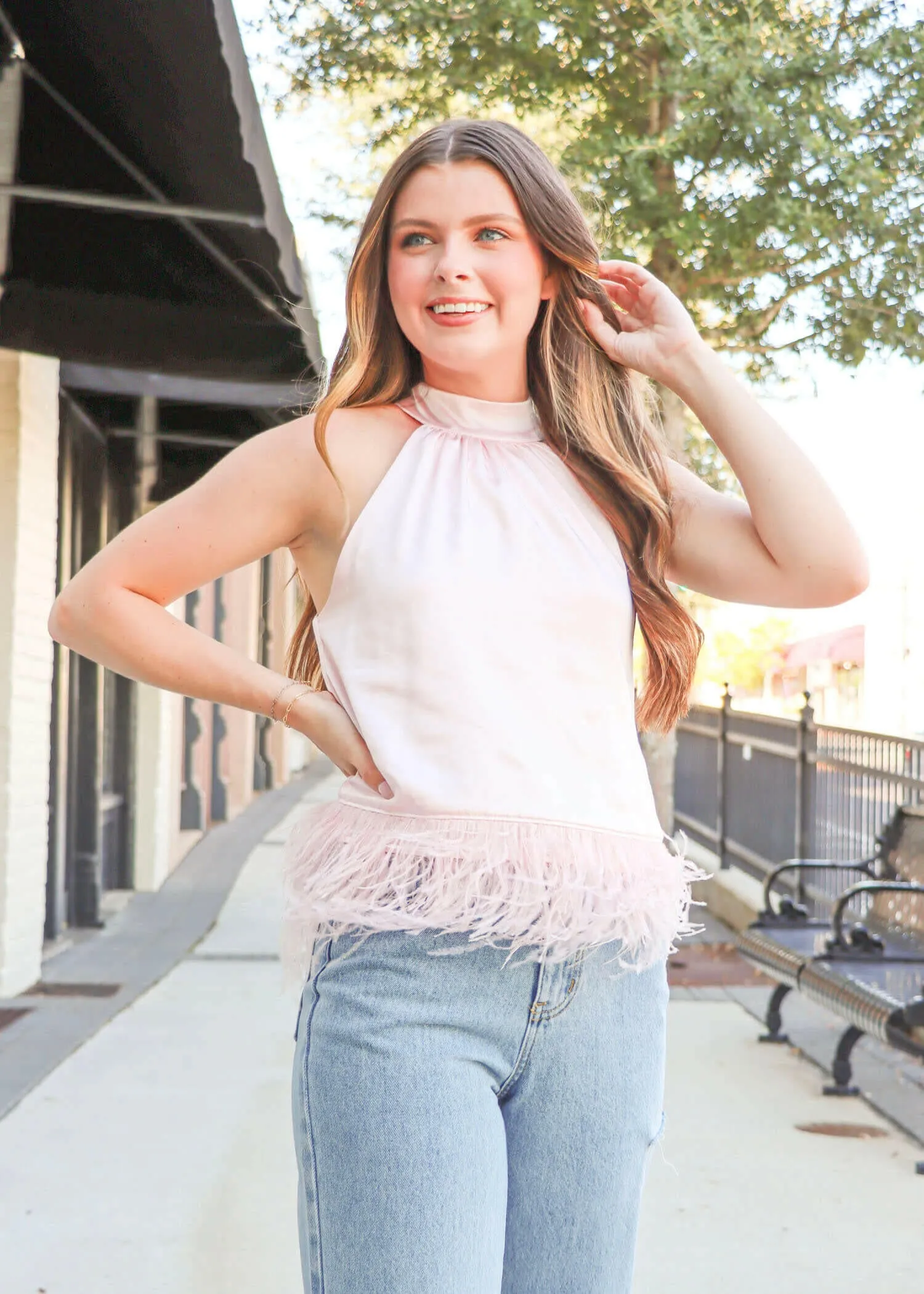 Make You Mine Halter Top - Pastel Pink