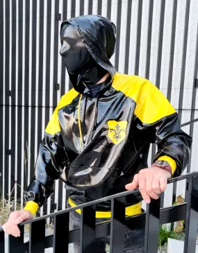 Men's Waterproof Latex Hoodie with Kangaroo Pocket & Stitched Shoulder Pads