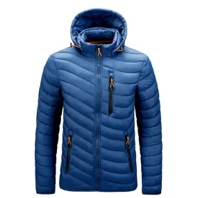 Men's Waterproof Slim Fit Thick Hooded Jacket