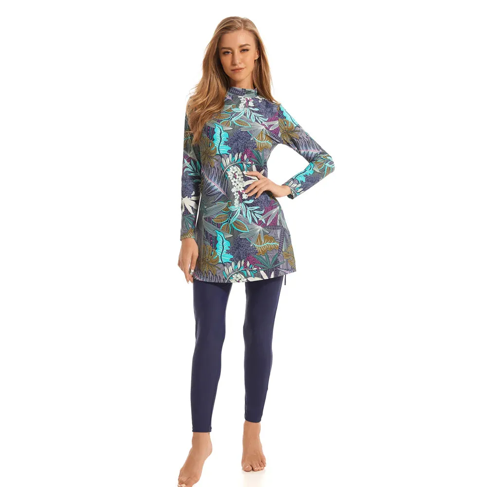 Navy Printed Burkini