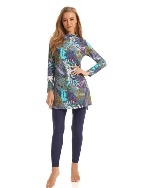 Navy Printed Burkini