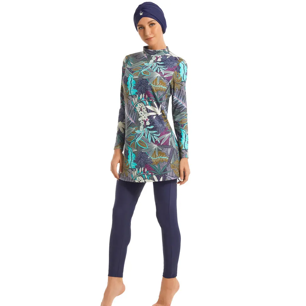 Navy Printed Burkini