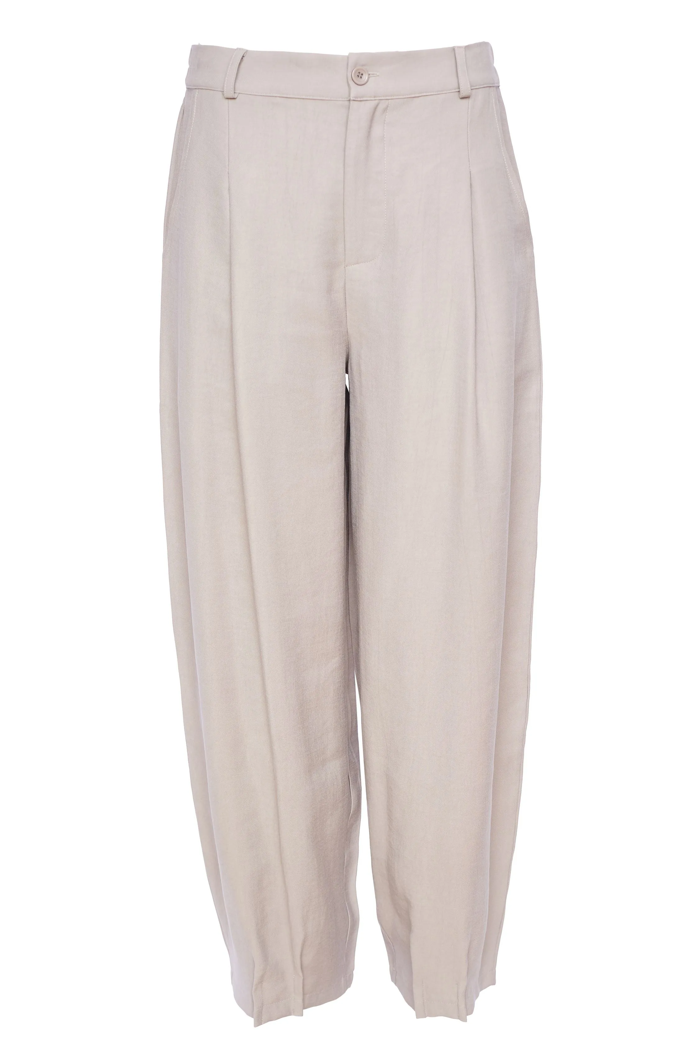 Naya Trouser With Tuck Hem- Mink
