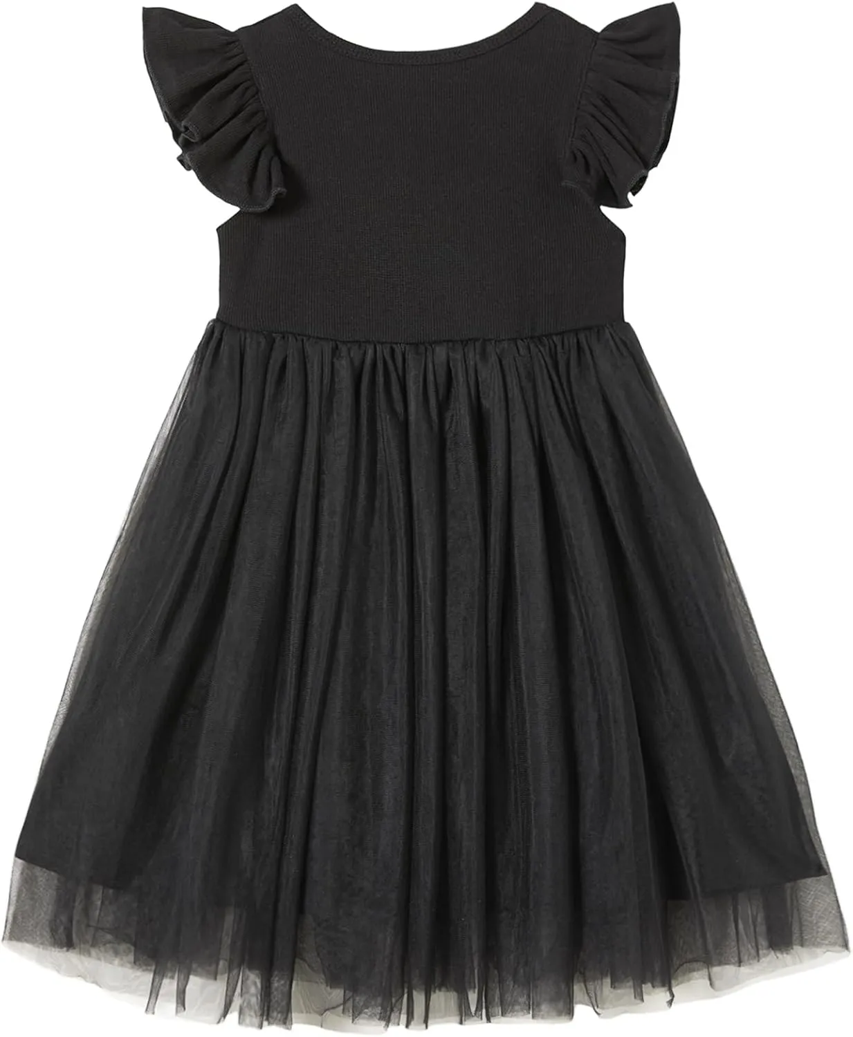 Niyage Girls Dress Tulle Tutu Toddler Ruffle Sleeveless Casual Princess Dresses