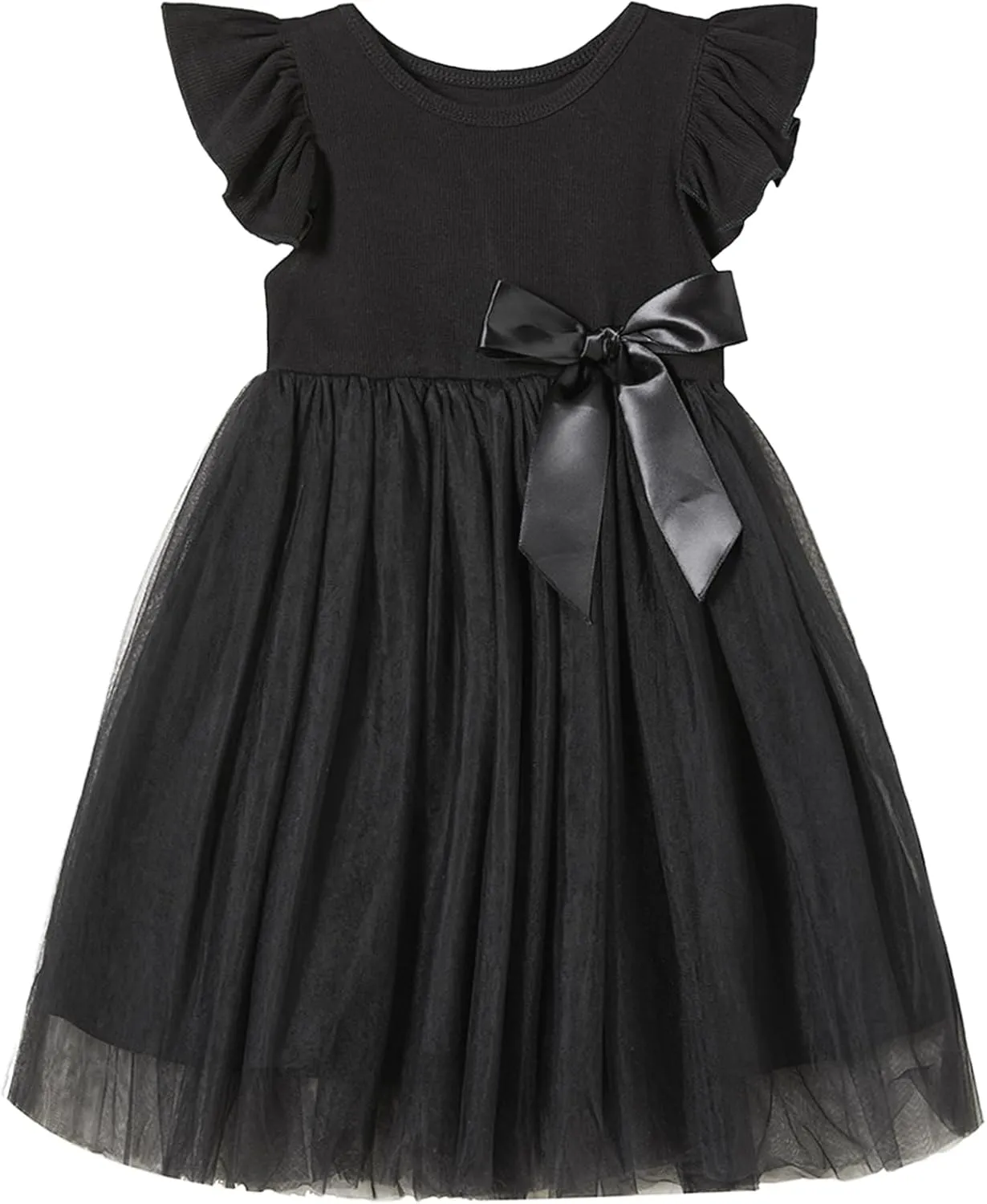 Niyage Girls Dress Tulle Tutu Toddler Ruffle Sleeveless Casual Princess Dresses