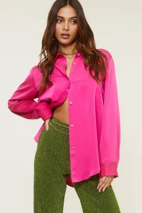 Paris Silk Button Down Top