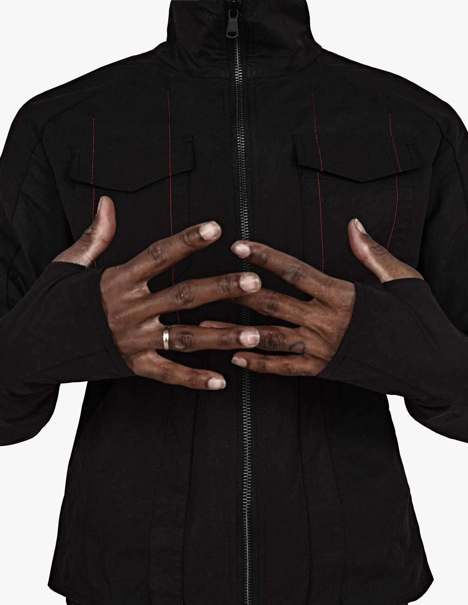 Scar-stitched Waterproof Jacket