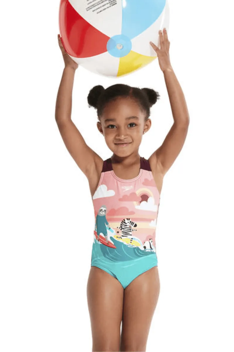 Speedo Toddler Girls Digital Printed Swimsuit