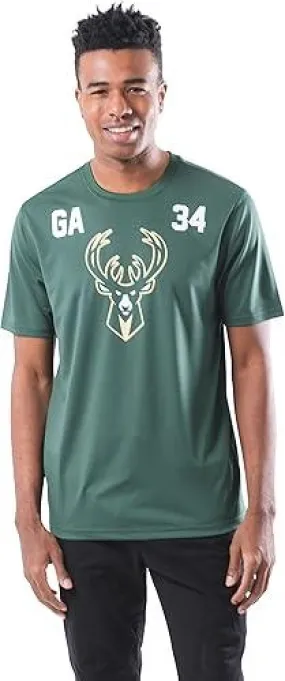 Ultra Game NBA Official Men’s Super Soft Players T-Shirt - Unisex, Milwaukee Bucks - Giannis Antetokounmpo, Team Color|Milwaukee Bucks